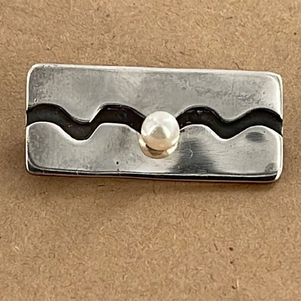 1987 sterling silver and pearl E.J.Walters brooch.